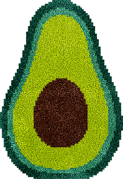Kits de ganchillo para alfombras Avocado para principiantes