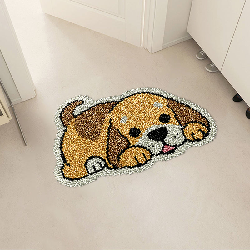 Lying Dog - Rug Latch Hook Kits for Beginners