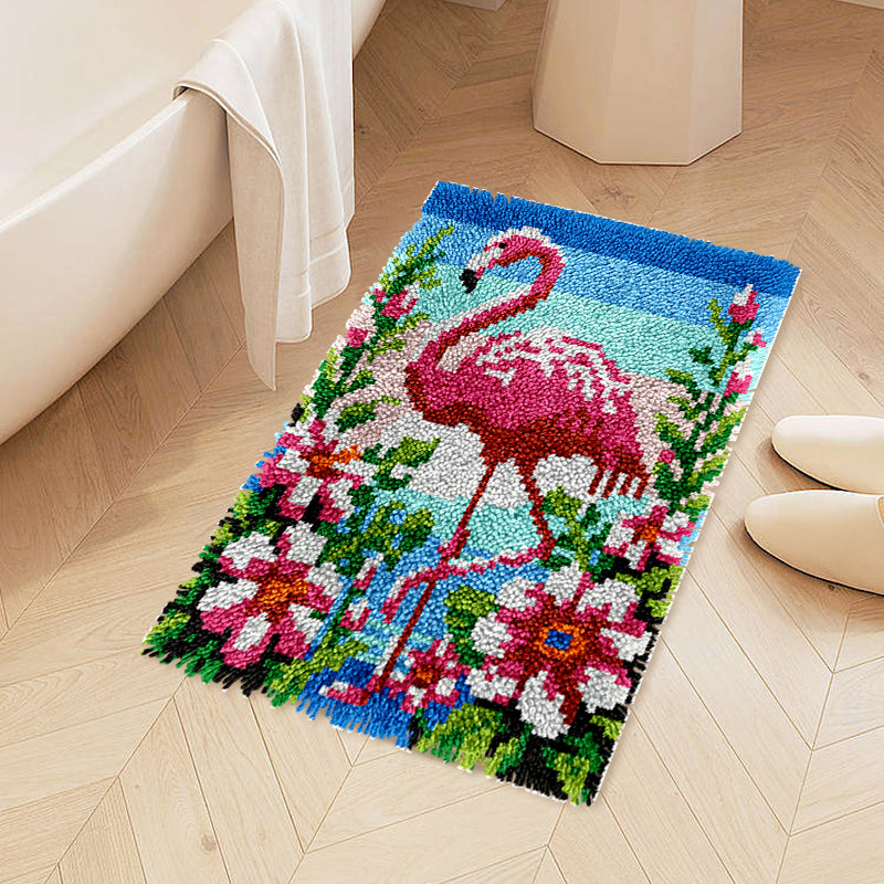Flamingo Rug Latch Hook Kits for Beginners