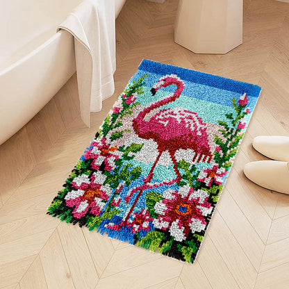 Kit de tapis à crochet Flamingo