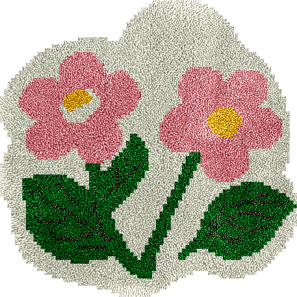 Kit de tapis à crochets « Belle Fleur »