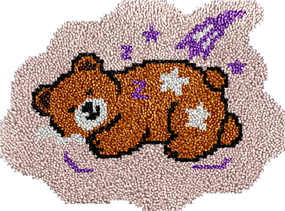 Sleeping Bear - Kits de crochets pour tapis pour débutants