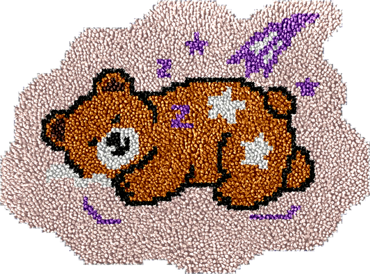 Sleeping Bear Latch Hook Rug Kit