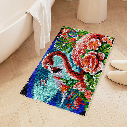 Kit de tapis à crochet Flamingo