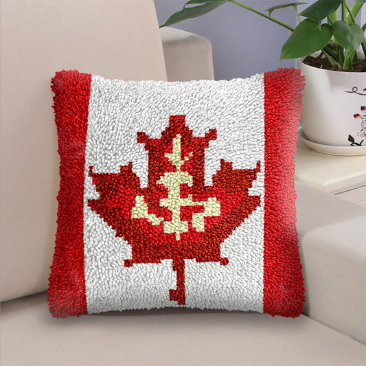 Canadian Flag - Latch Hook Pillow Kit