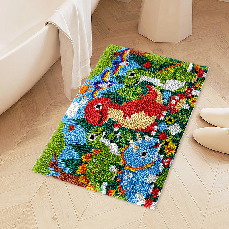Dinosaur - Forest Rug Latch Hook Kits for Beginners