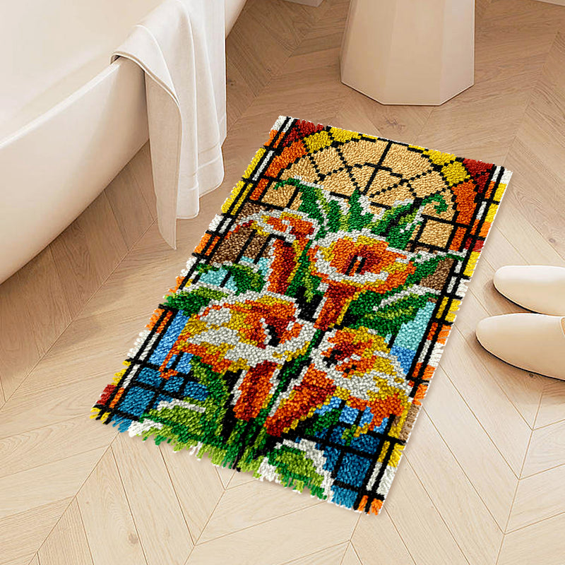 Tulips Rug Latch Hook Kits for Beginners