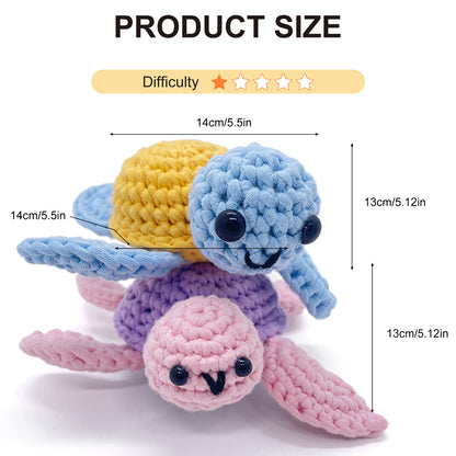Colorful Sea Turtles Crochet Kit