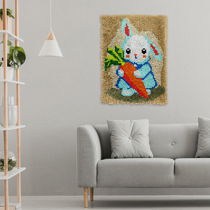Rabbit DIY Rug Latch Hook Kits for Beginners