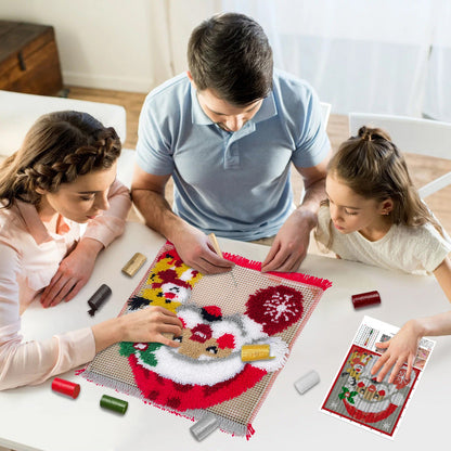 Kits de cierre de gancho para fundas de almohada navideñas para adultos, principiantes y niños 