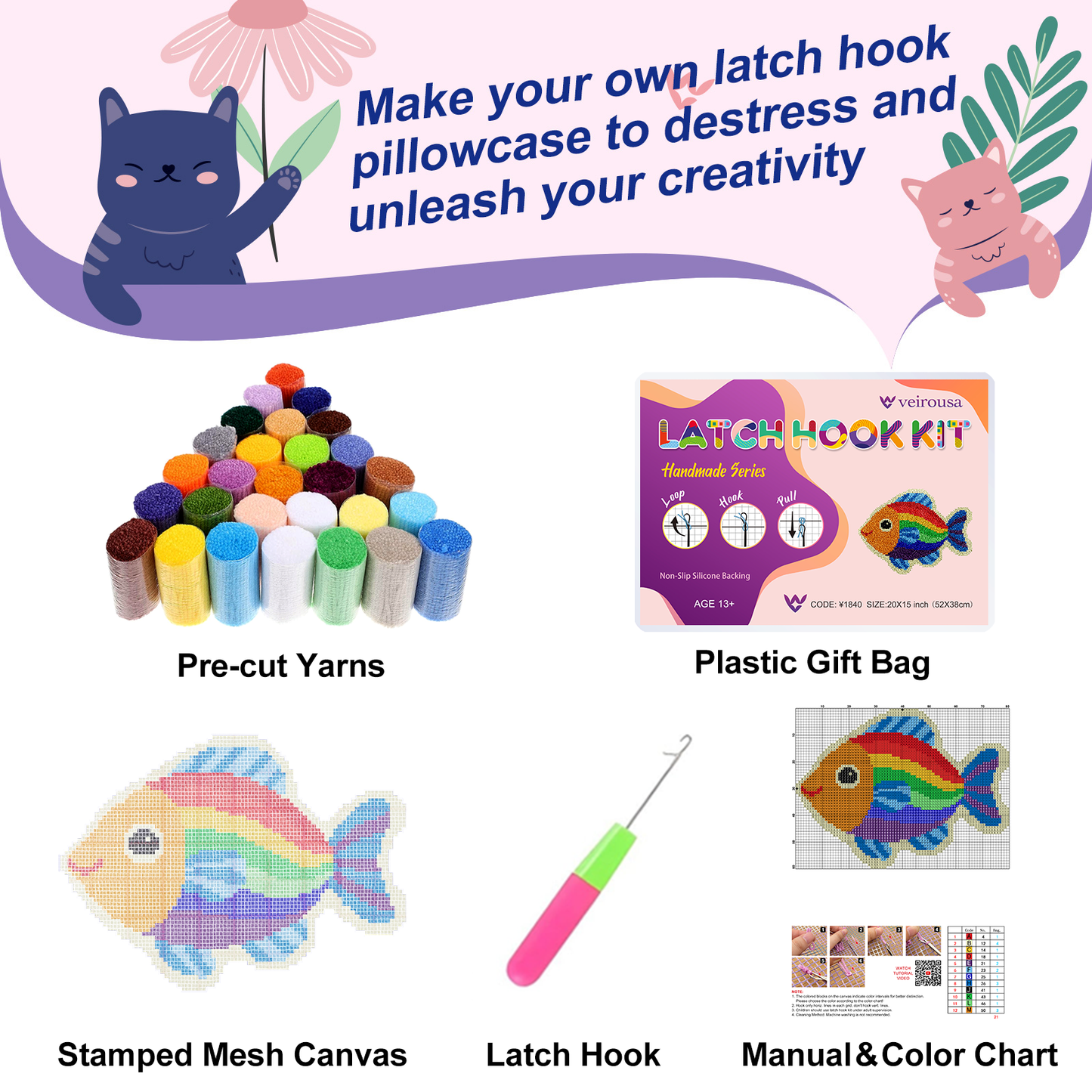 Delicias de Daisy Duckling - Kit de alfombra de gancho