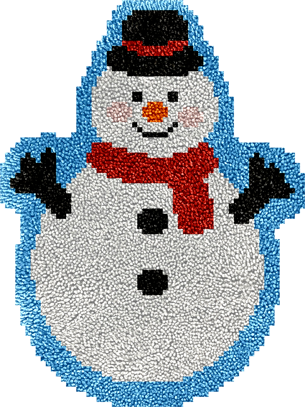 Cute Snowmen Latch Hook Rug Kit