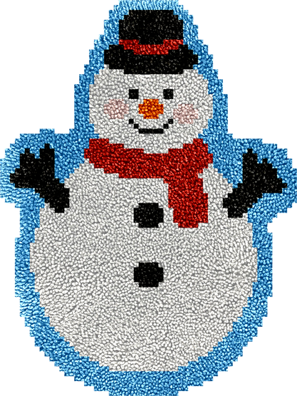 Cute Snowmen Latch Hook Rug Kit