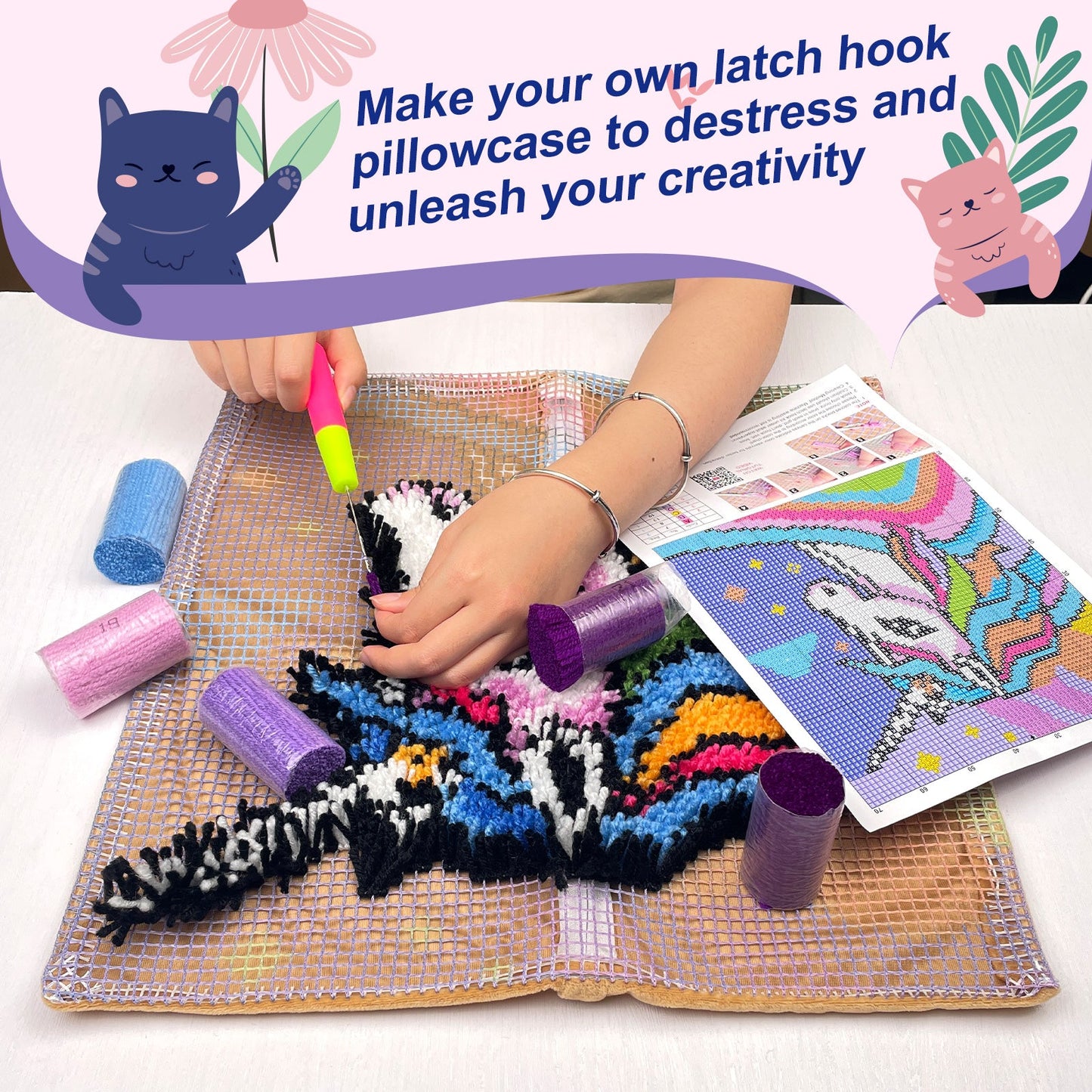 Kit de fermeture à loquet pour taie d'oreiller Poisson Féroce pour adultes, débutants et enfants 