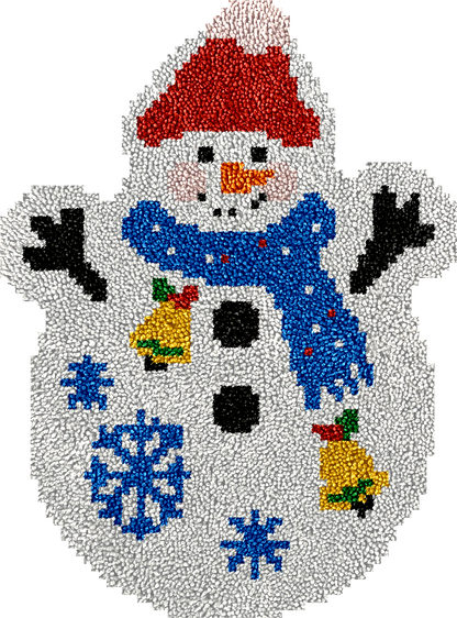 Cute Snowmen Latch Hook Rug Kit