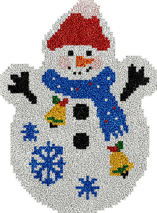 Cute Snowmen Latch Hook Rug Kit
