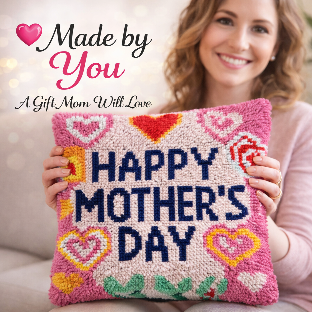 Happy Mother's Day Latch Hook Pillow Kit