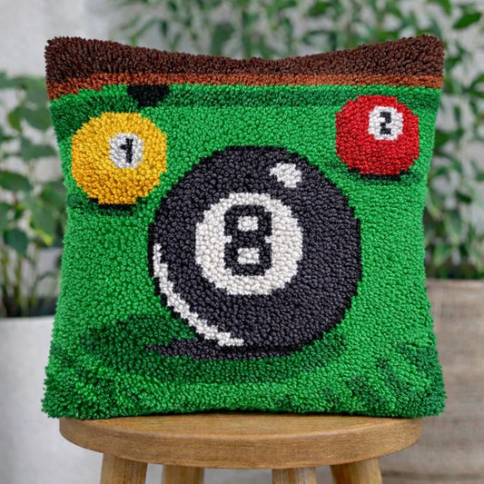 Veirousa 8 Ball Pool Latch Hook Pillow Kit