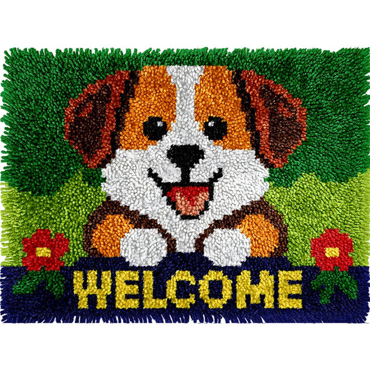 Veirousa Baby Beagle Latch Hook Rug Kit