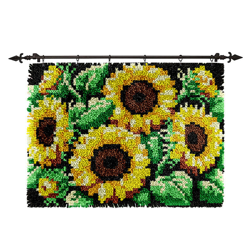 Veirousa Blooming Sunflowers Latch Hook Rug Kit