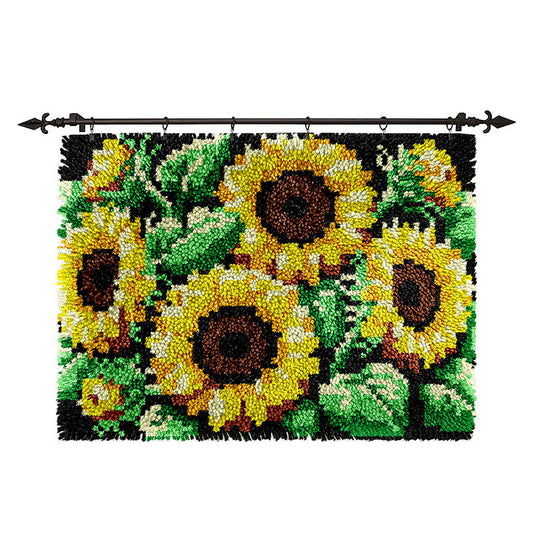 Veirousa Blooming Sunflowers Latch Hook Rug Kit