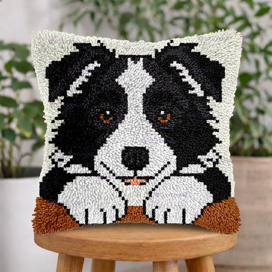 Veirousa Border Collie Latch Hook Pillow Kit