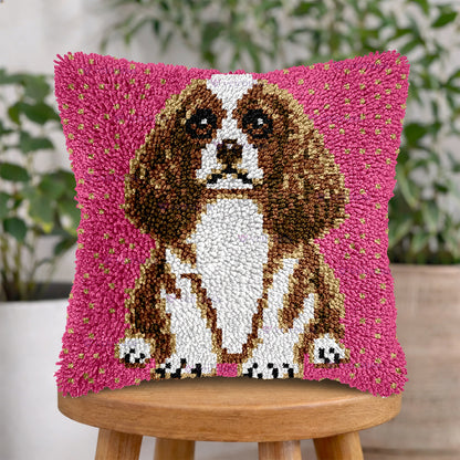 Veirousa Cavalier King Charles Spaniel Latch Hook Pillow Kit