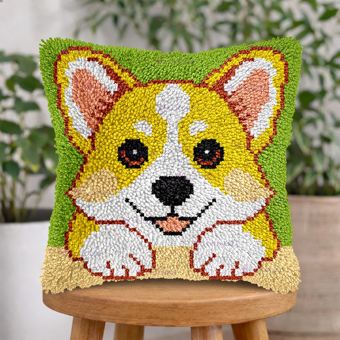 Veirousa Corgi Latch Hook Pillow Kits