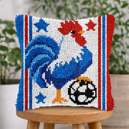 Veirousa France Soccer Team Latch Hook Pillow Kit