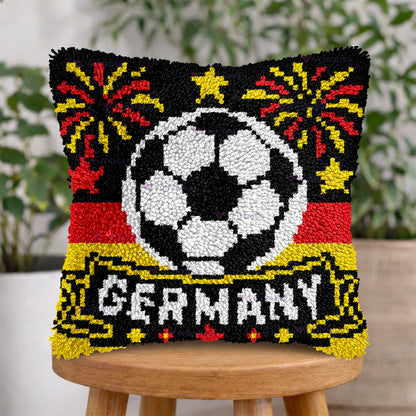 Veirousa Germany Soccer Team Latch Hook Pillow Kit