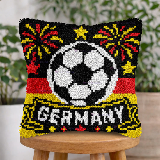 Veirousa Germany Soccer Team Latch Hook Pillow Kit