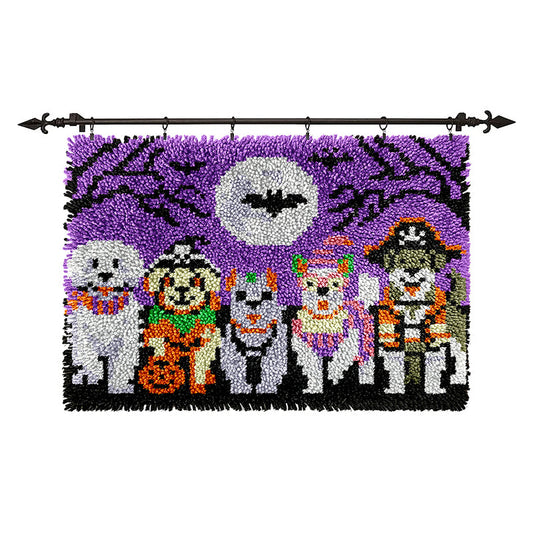 Veirousa Halloween Puppies Latch Hook Rug Kit