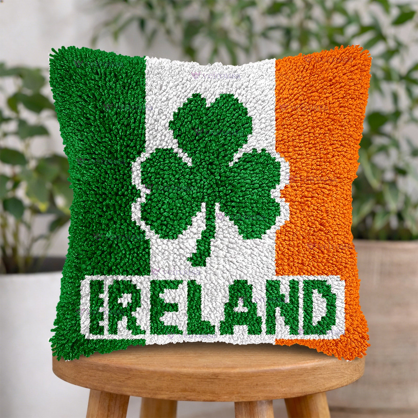 Veirousa Ireland Soccer Team Latch Hook Pillow Kit