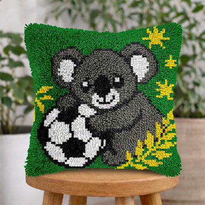Veirousa Koala Soccer Buddy Latch Hook Pillow Kit