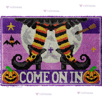 Veirousa Large Size Boots Halloween Latch Hook Rug Kit