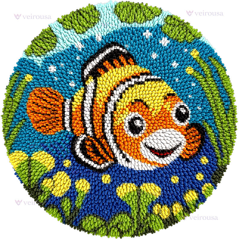 Veirousa Large Size The Clownfish's Dance Latch Hook Rug Kit