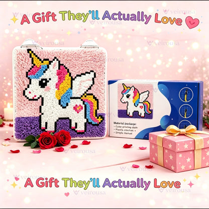 Little Highland Cow Latch Hook Mini Rug Kit