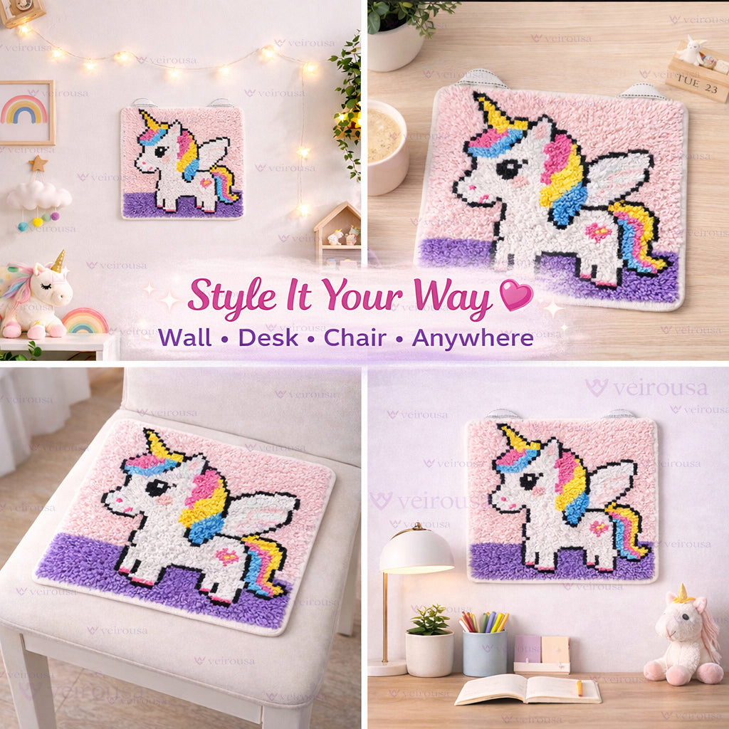 Little Highland Cow Latch Hook Mini Rug Kit