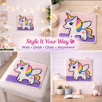 Little Highland Cow Latch Hook Mini Rug Kit