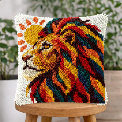 Veirousa Lion King Latch Hook Pillow Kit