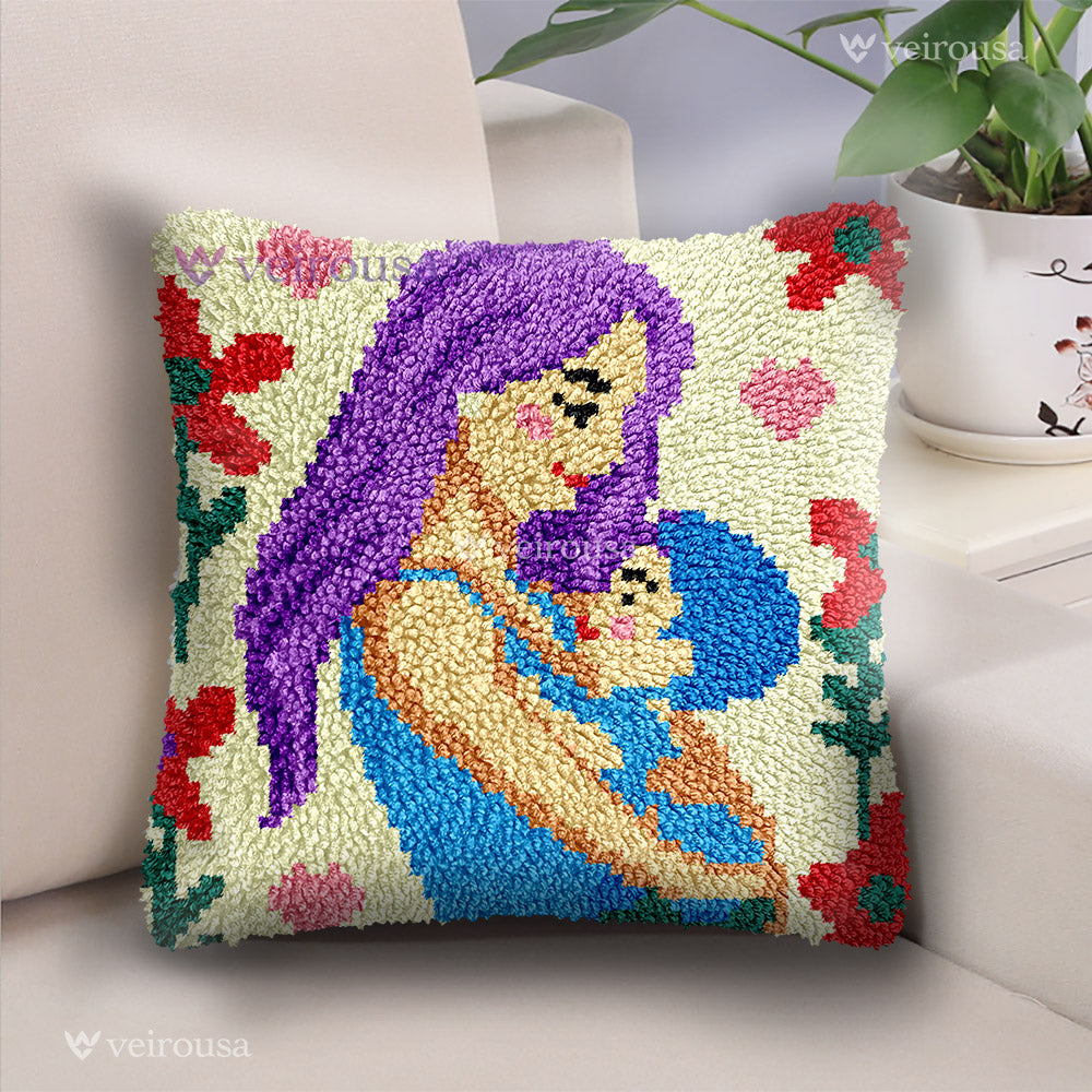 Veirousa Mother’s Love Latch Hook Pillow Kit