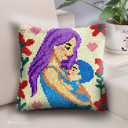 Veirousa Mother’s Love Latch Hook Pillow Kit