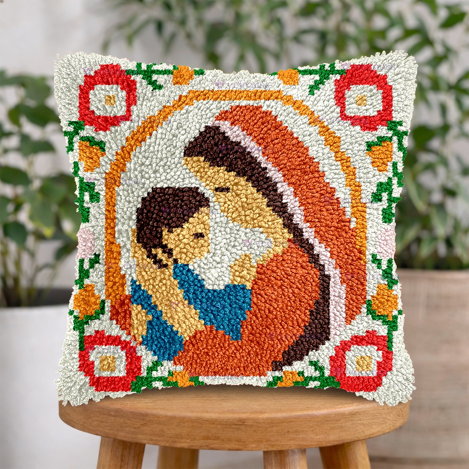 Veirousa Mother's Tenderness Latch Hook Pillow Kit