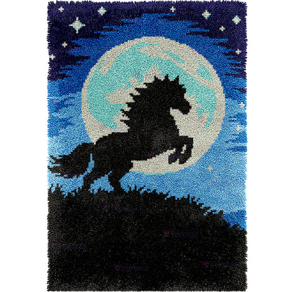 Veirousa Night Flying Horse Large Size Latch Hook Rug Kit