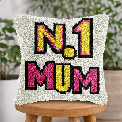 Veirousa No.1 Mom Design Latch Hook Pillow Kit