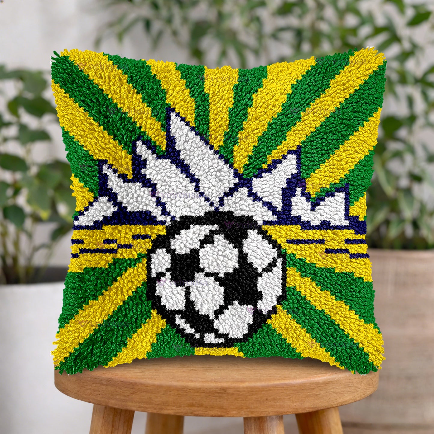 Veirousa Opera House Soccer Latch Hook Pillow Kit