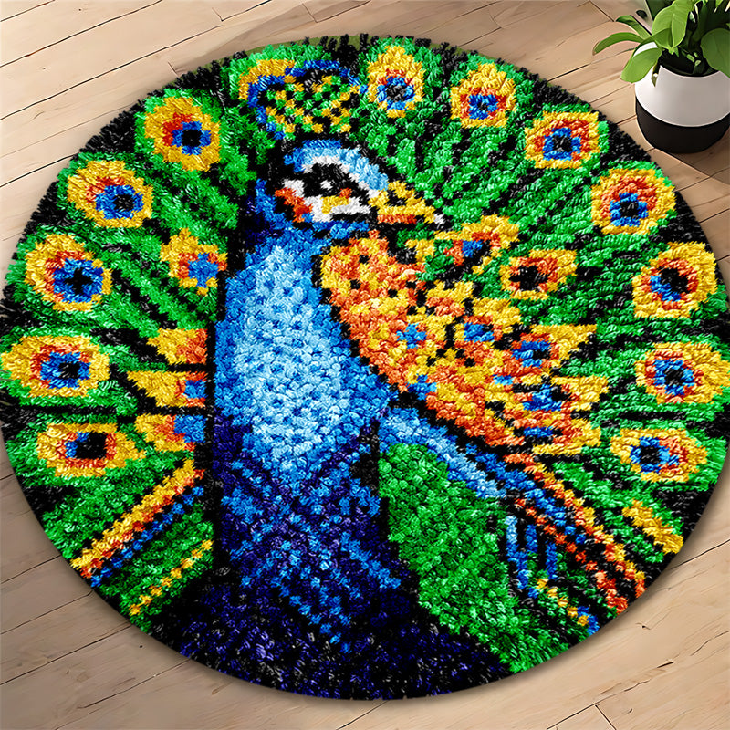 Veirousa Peacock Latch Hook Rug Kit