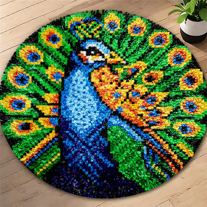Veirousa Peacock Latch Hook Rug Kit