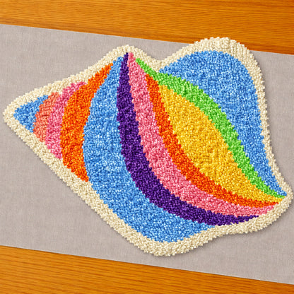 Veirousa Rainbow Seashell Latch Hook Rug Kit