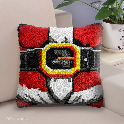 Veirousa Santa Belt Latch Hook Pillow Kit